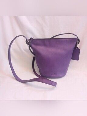 Coach Crossbody Purple Leather Bleecker Sport Mini Duffle